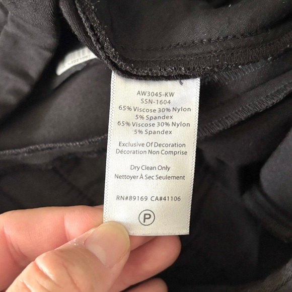 ATM Revolve Enzyme Wash Slim Black Ponte Trouser Pants Women’s Size 8 - Picture 9 of 9